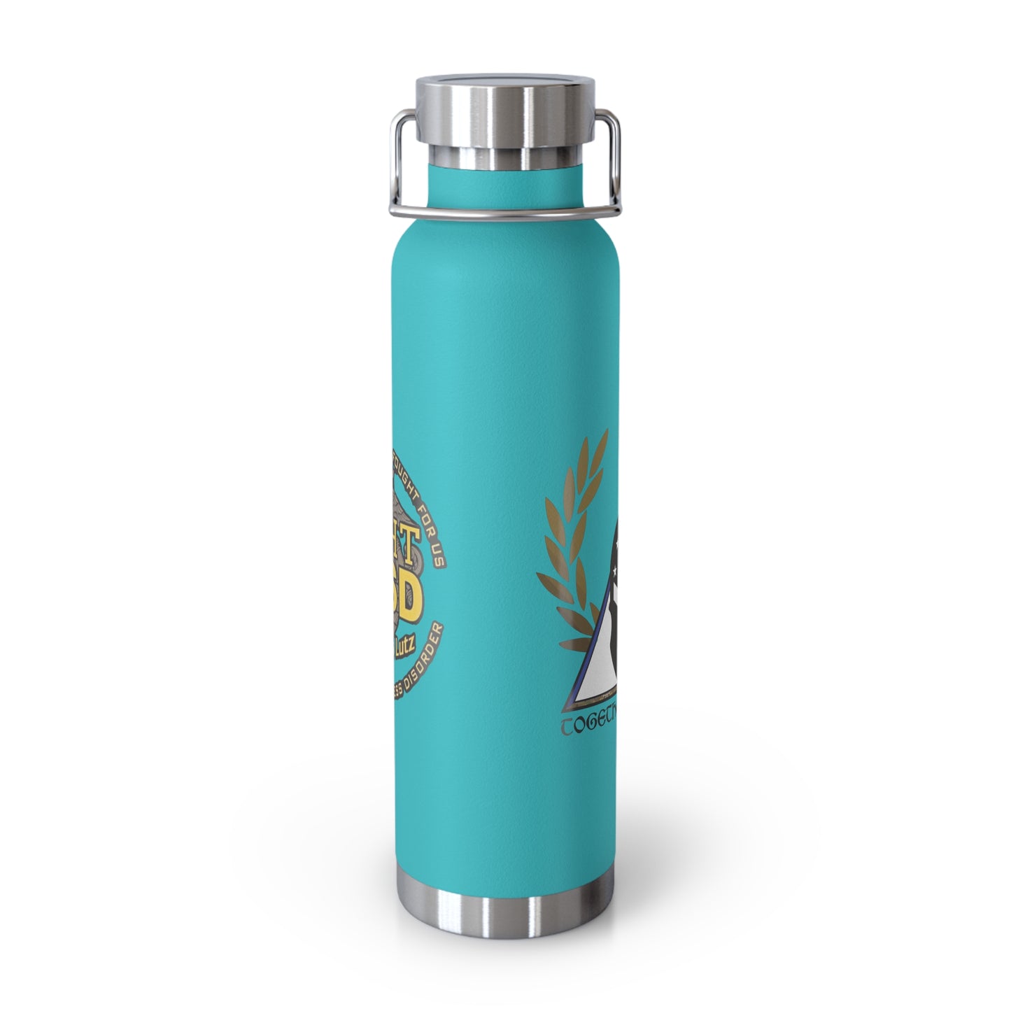 Copper Insulated Water Bottle | Fight PTSD Design | 22oz Travel Flask