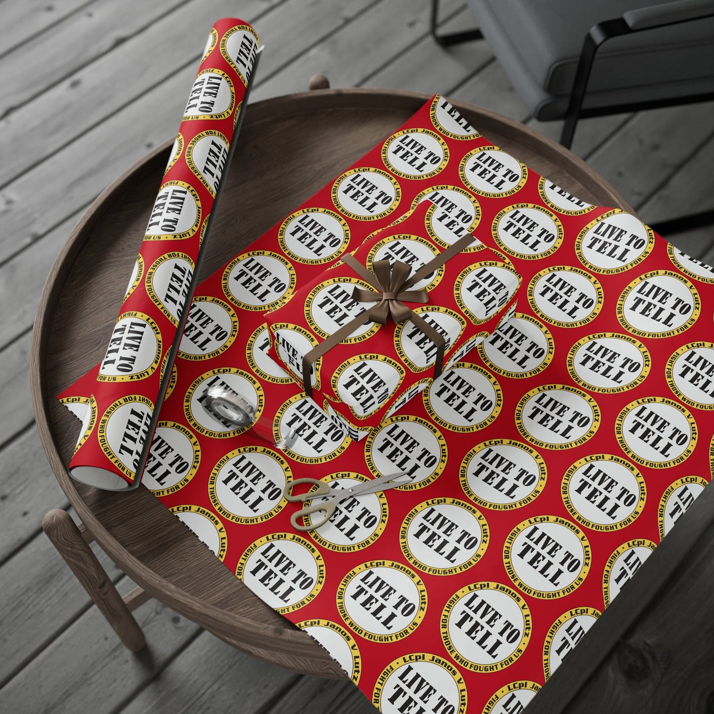 Christmas Penguin Wrapping Paper Roll – Festive Red Holiday Gift Wrap