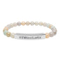 Engraved Natural Stone Bead Bracelet —#IWasLutz