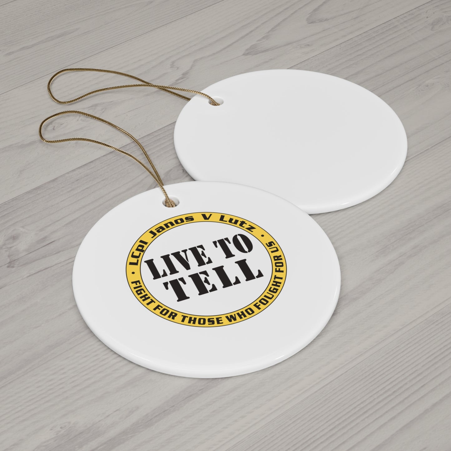 Live To Tell Ceramic Ornament — Memorial Keepsake Star (Fight for Those Who Fought For Us)