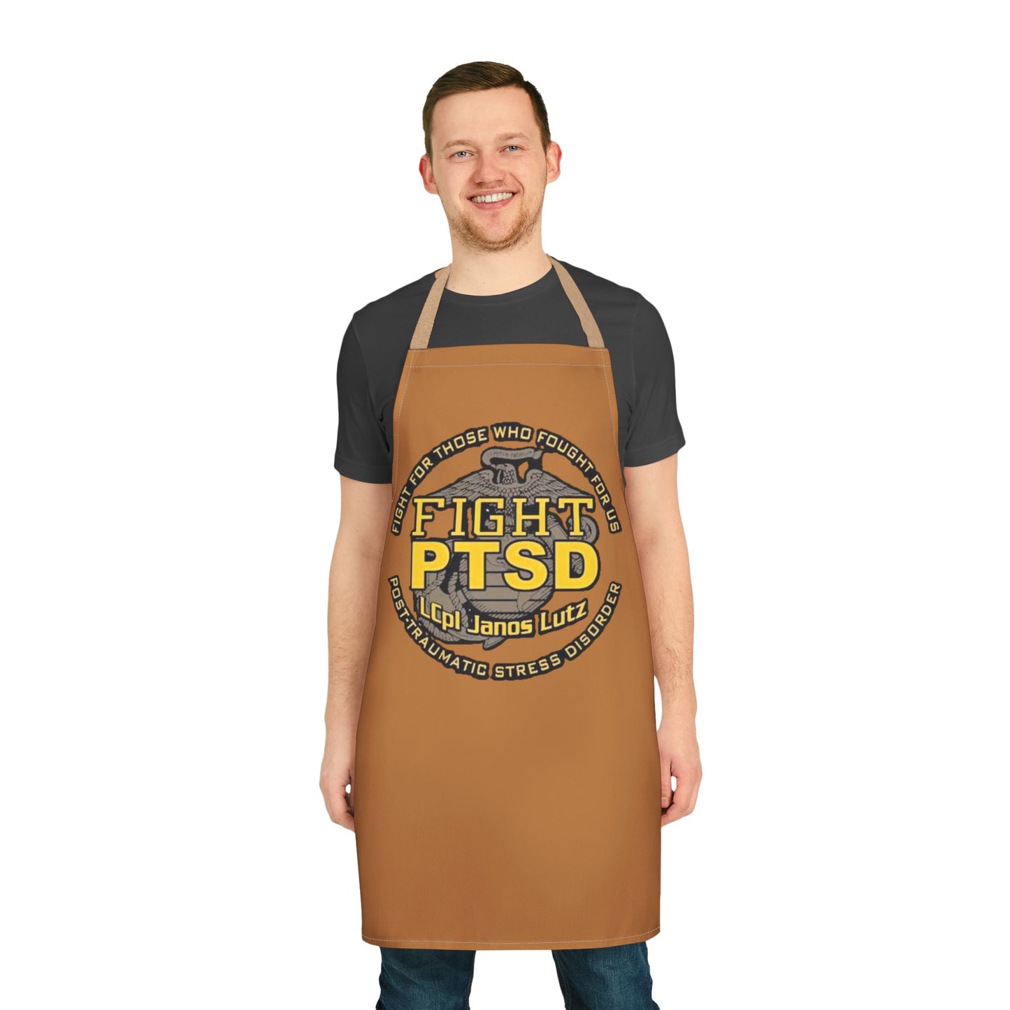 PTSD Awareness Apron, Support Veterans Cooking Apparel, Unique Gift for Chef, Anti-Stress Kitchen Decor, Fight PTSD Apron