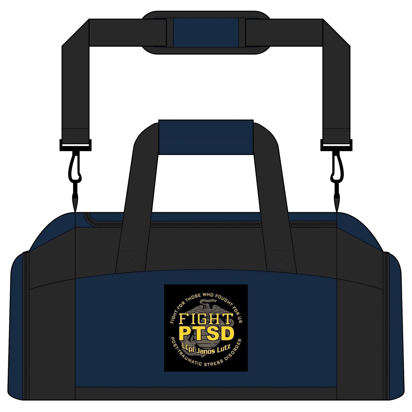 Fight PTSD Gym Bag — Tactical Workout Duffel for Veterans & First Responders