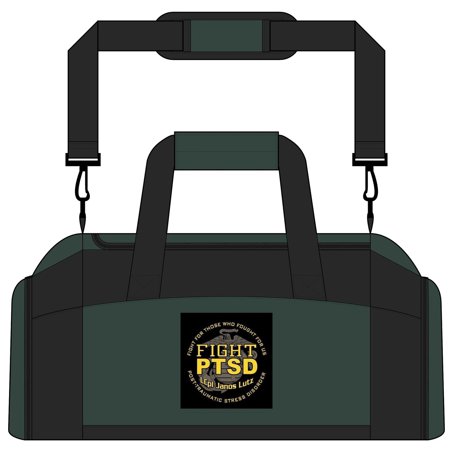 Fight PTSD Gym Bag — Tactical Workout Duffel for Veterans & First Responders