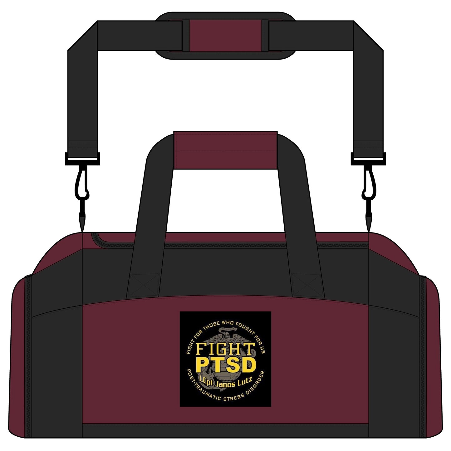 Fight PTSD Gym Bag — Tactical Workout Duffel for Veterans & First Responders