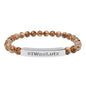 Engraved Natural Stone Bead Bracelet —#IWasLutz