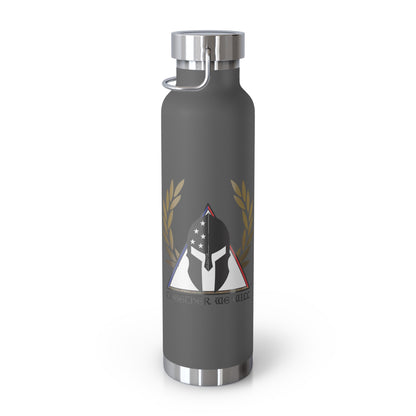 Copper Insulated Water Bottle | Fight PTSD Design | 22oz Travel Flask