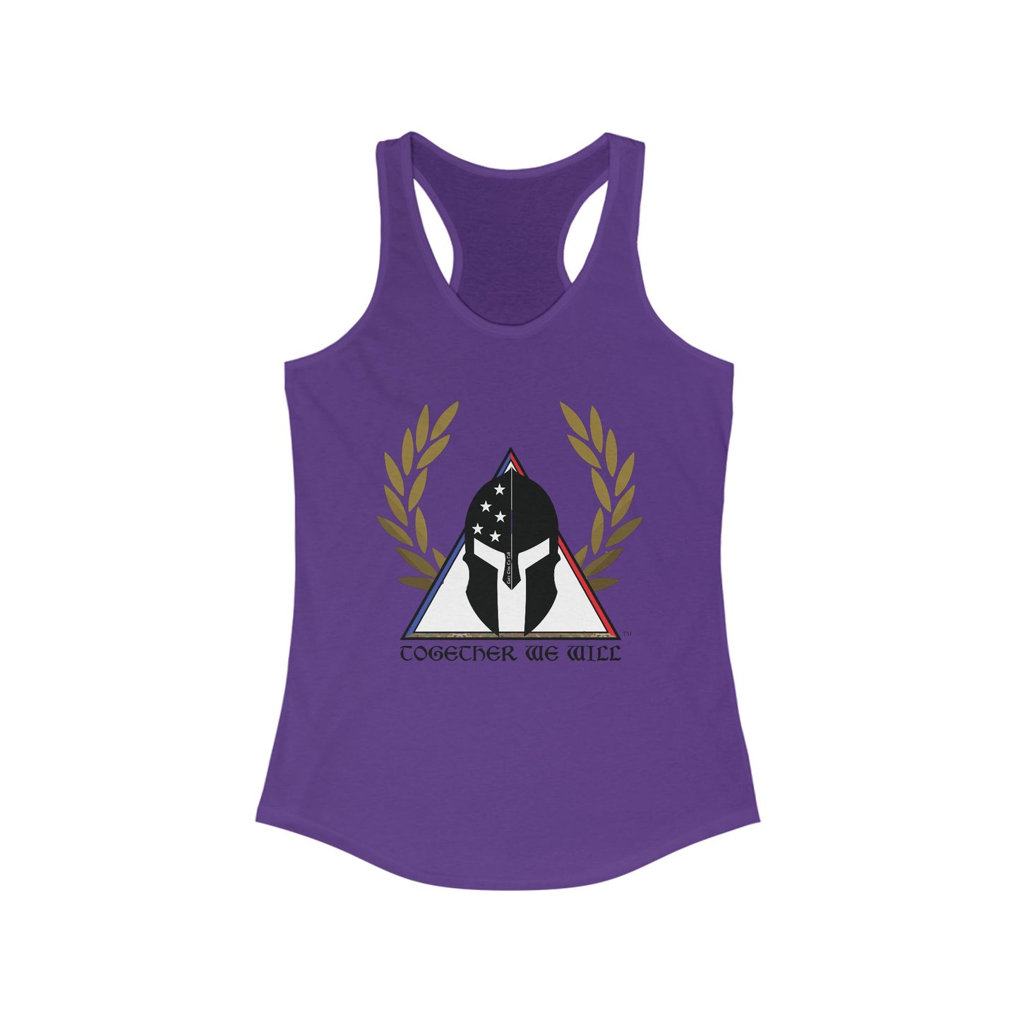 Together We Will Women's Racerback Tank Top - Empowering Athletic Shirt