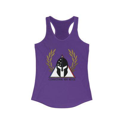 Together We Will Women's Racerback Tank Top - Empowering Athletic Shirt