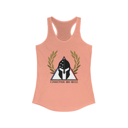 Together We Will Women's Racerback Tank Top - Empowering Athletic Shirt