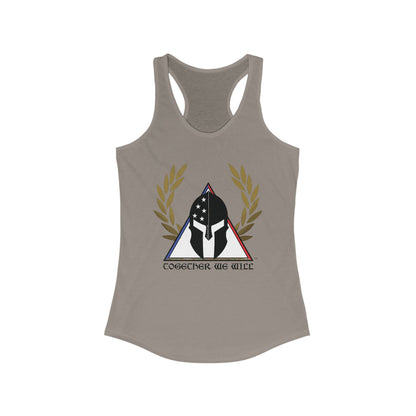 Together We Will Women's Racerback Tank Top - Empowering Athletic Shirt