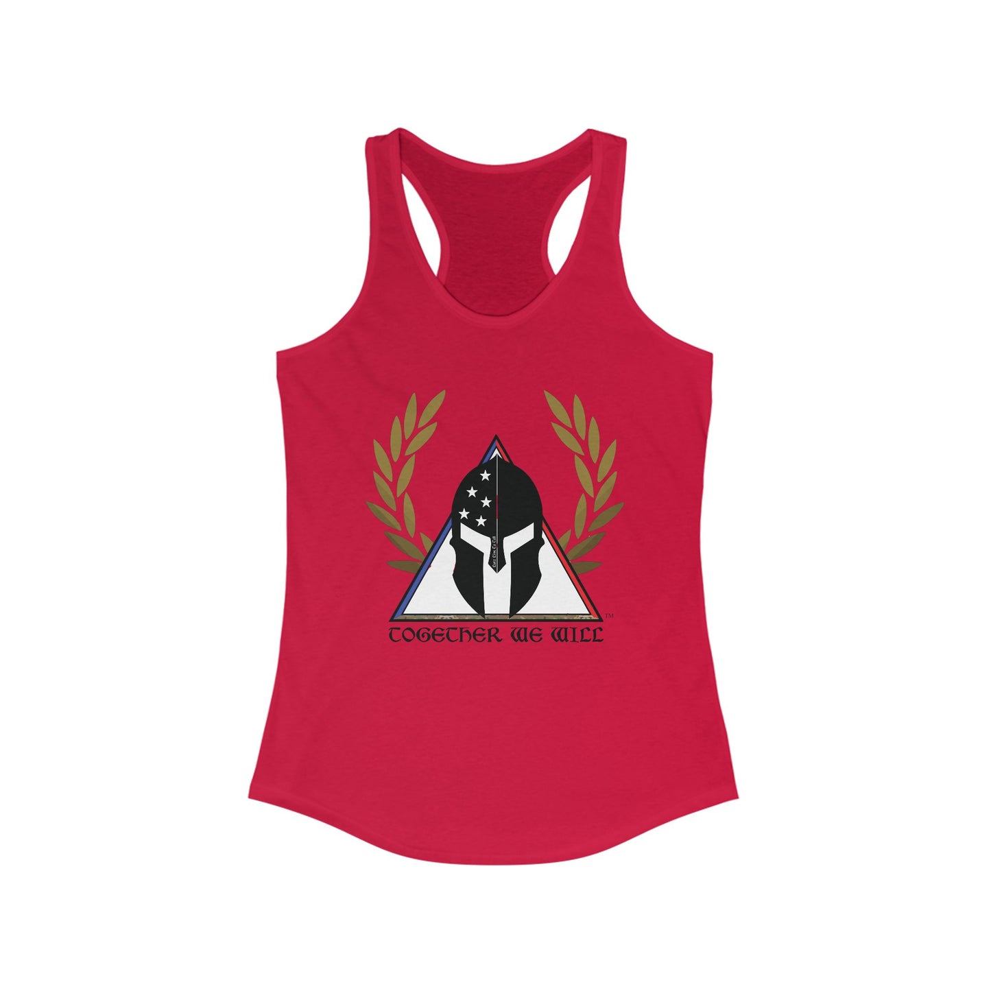 Together We Will Women's Racerback Tank Top - Empowering Athletic Shirt