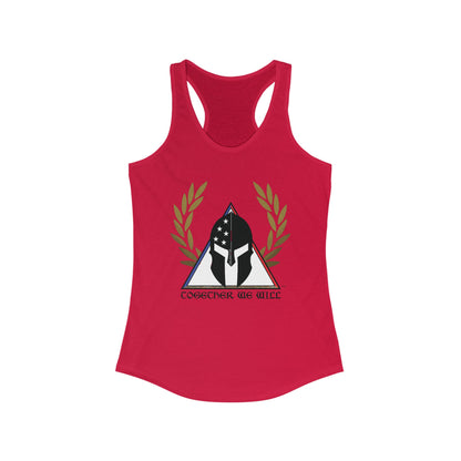 Together We Will Women's Racerback Tank Top - Empowering Athletic Shirt