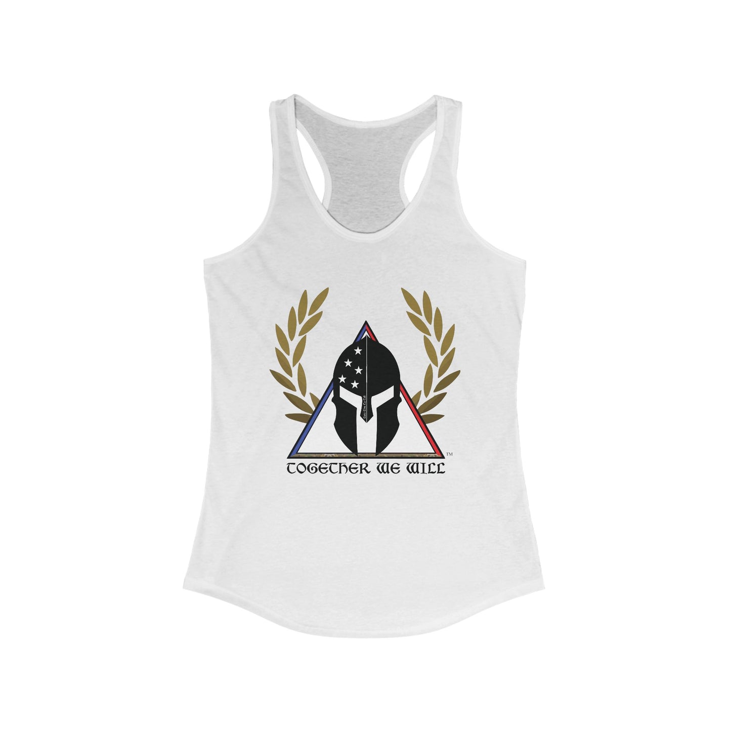 Together We Will Women's Racerback Tank Top - Empowering Athletic Shirt