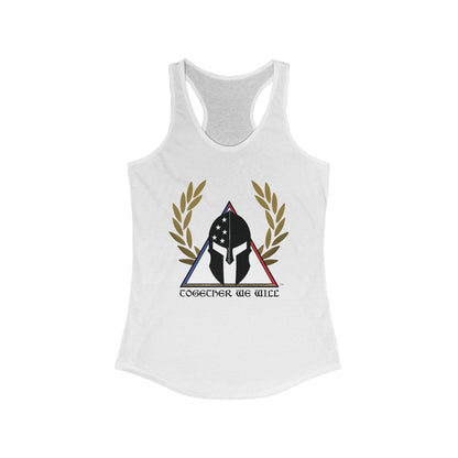 Together We Will Women's Racerback Tank Top - Empowering Athletic Shirt