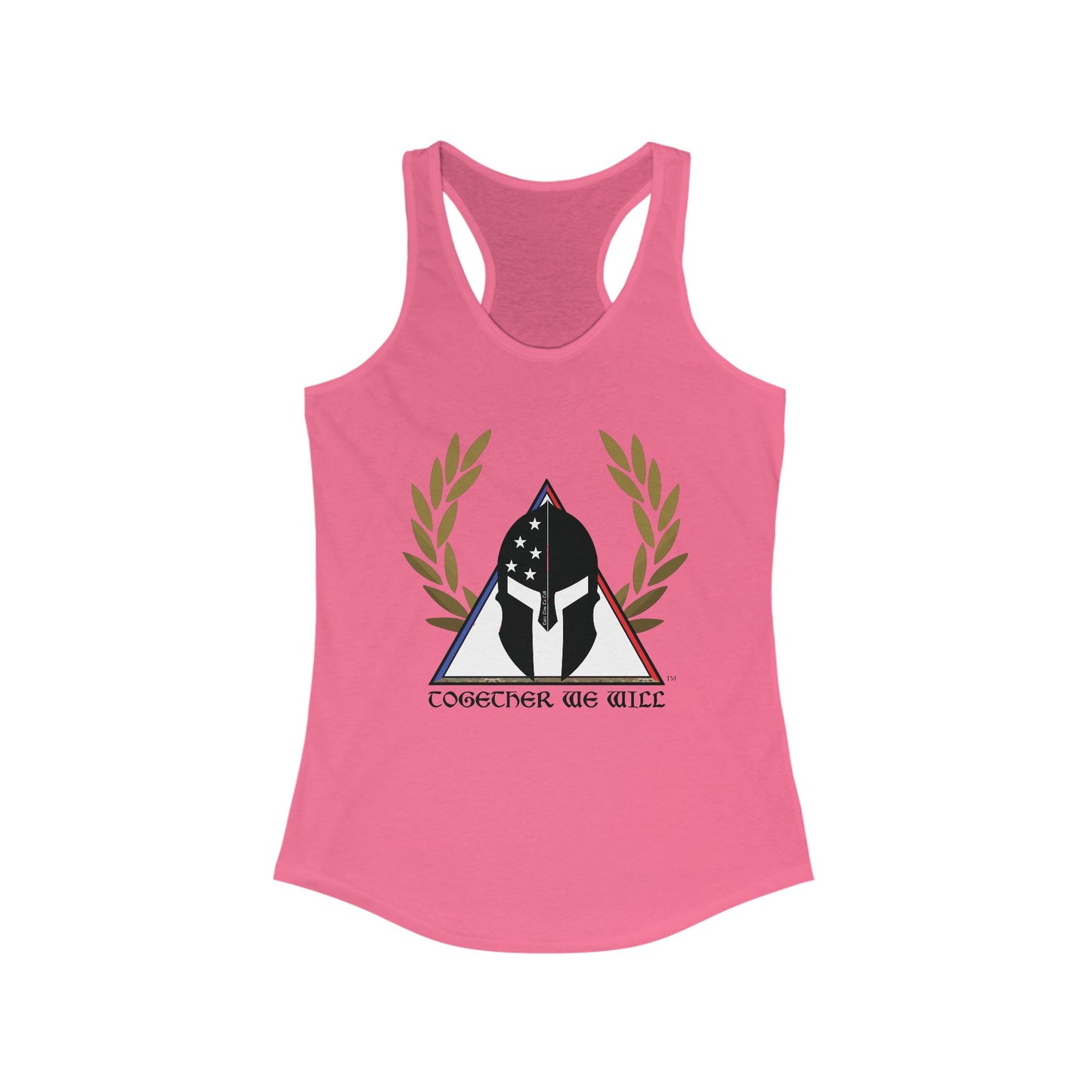 Together We Will Women's Racerback Tank Top - Empowering Athletic Shirt