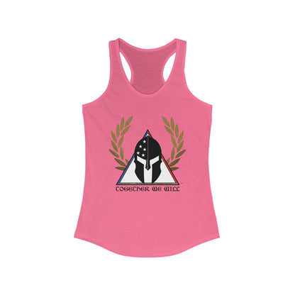 Together We Will Women's Racerback Tank Top - Empowering Athletic Shirt