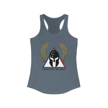 Together We Will Women's Racerback Tank Top - Empowering Athletic Shirt