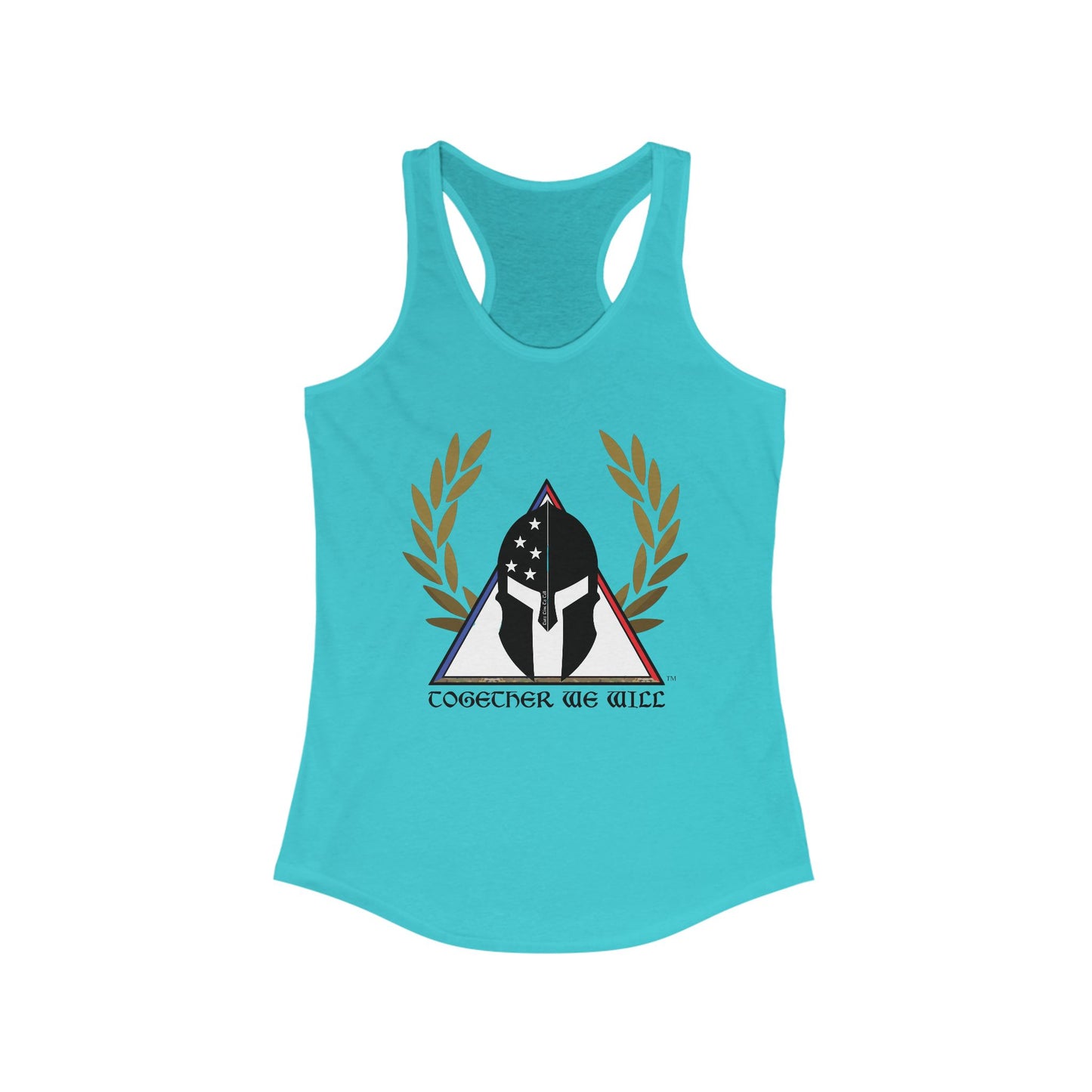 Together We Will Women's Racerback Tank Top - Empowering Athletic Shirt
