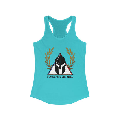 Together We Will Women's Racerback Tank Top - Empowering Athletic Shirt