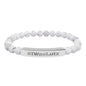 Engraved Natural Stone Bead Bracelet —#IWasLutz
