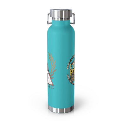 Copper Insulated Water Bottle | Fight PTSD Design | 22oz Travel Flask