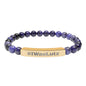 Engraved Natural Stone Bead Bracelet —#IWasLutz