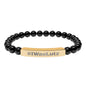 Engraved Natural Stone Bead Bracelet —#IWasLutz
