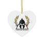 Spartan Helmet Ceramic Ornament – 'Together We Will' Star-Shaped Holiday Decoration