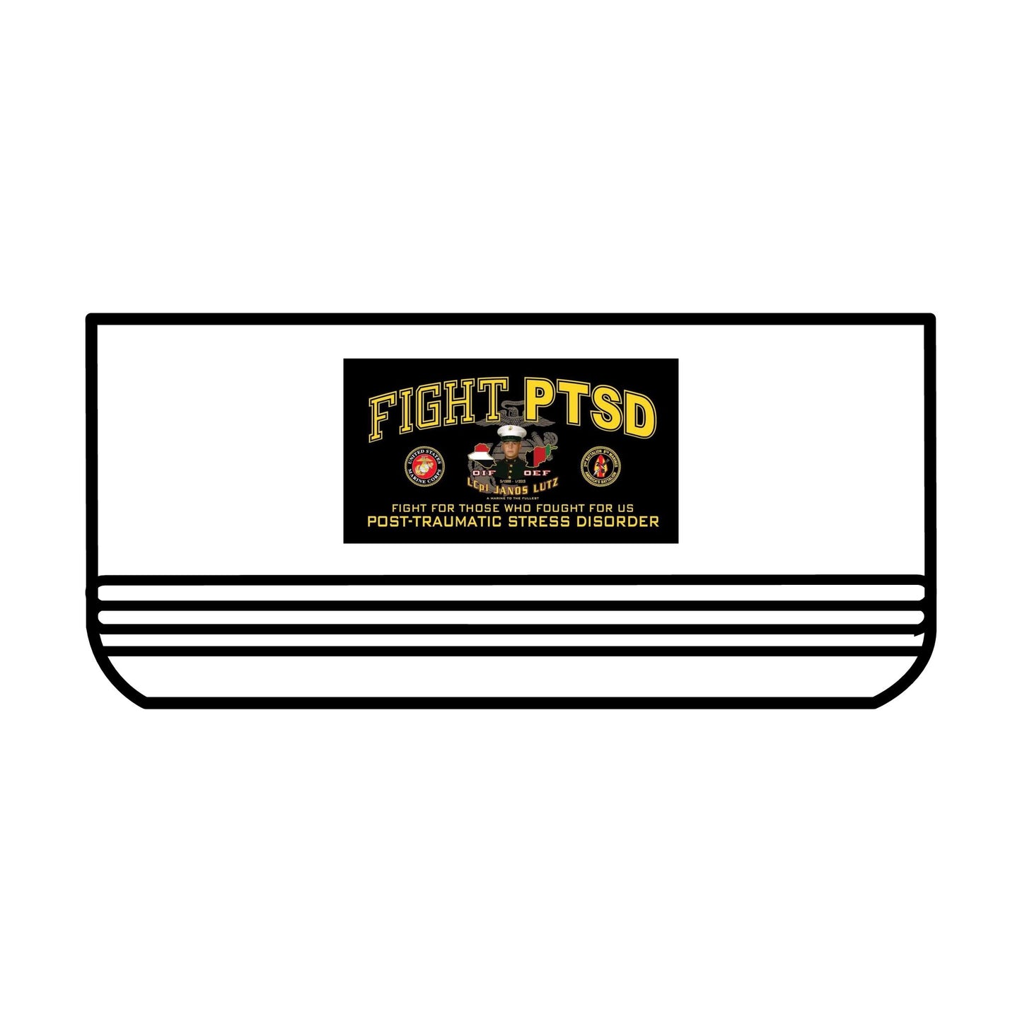 18oz Pet Bowl - Fight PTSD & United We Stand Designs