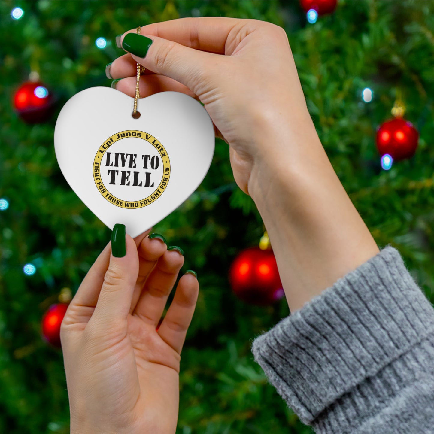 Live To Tell Ceramic Ornament — Memorial Keepsake Star (Fight for Those Who Fought For Us)