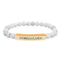 Engraved Natural Stone Bead Bracelet —#IWasLutz
