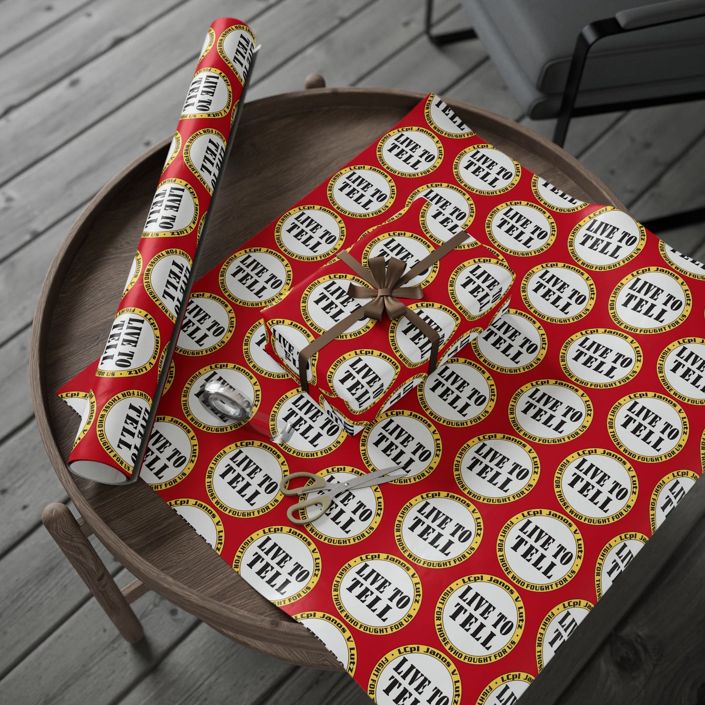 Christmas Penguin Wrapping Paper Roll – Festive Red Holiday Gift Wrap
