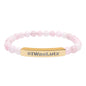 Engraved Natural Stone Bead Bracelet —#IWasLutz