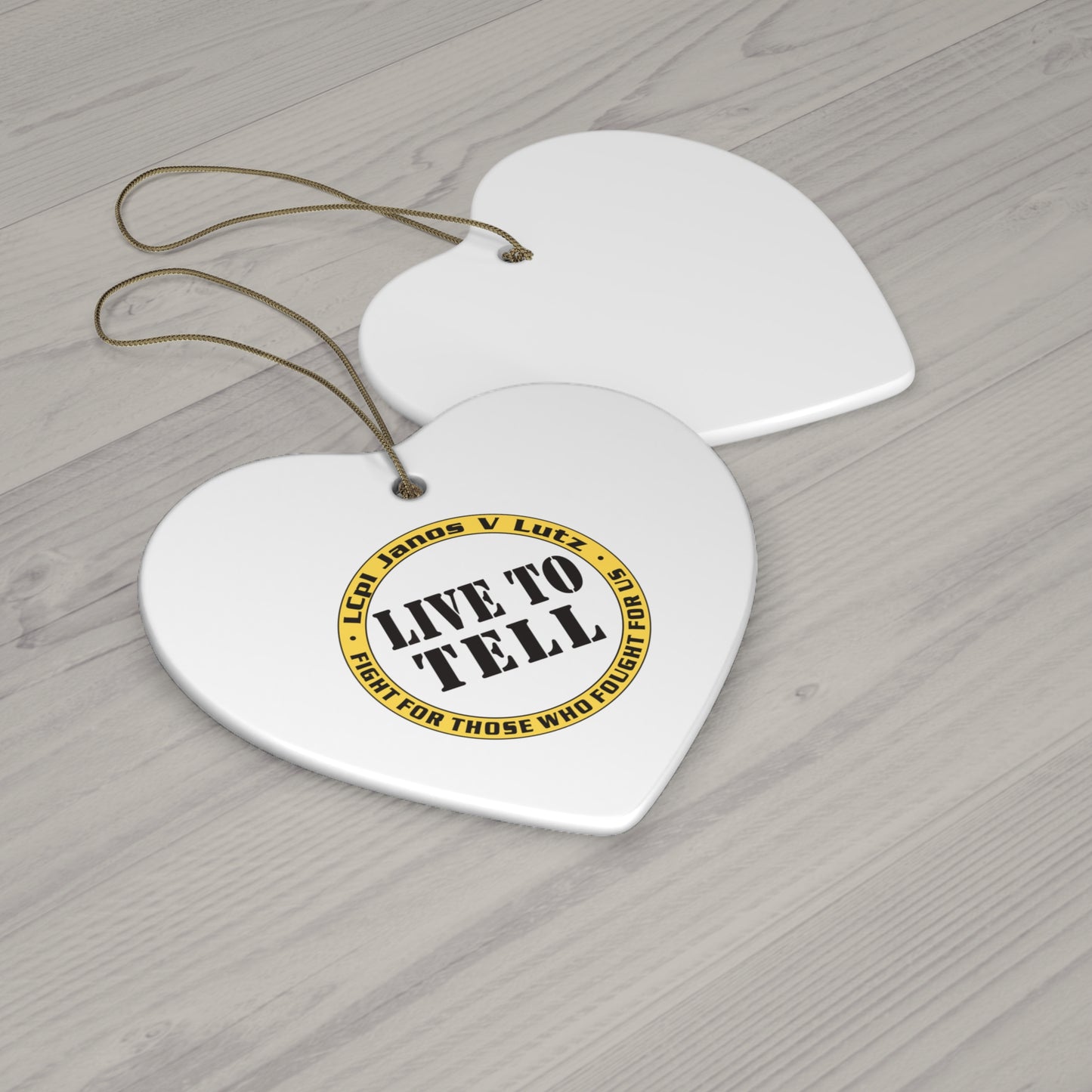 Live To Tell Ceramic Ornament — Memorial Keepsake Star (Fight for Those Who Fought For Us)