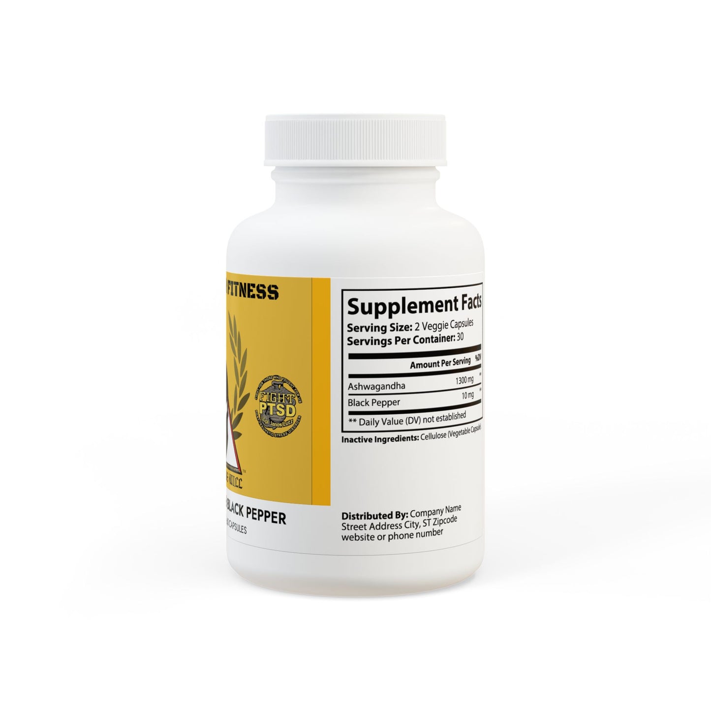 Ashwagandha and Black Pepper Supplement (60 capsules)