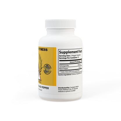 Ashwagandha and Black Pepper Supplement (60 capsules)